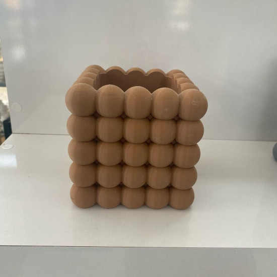 Bubble Cube Saksı Silikon Kalıp – Küçük Boy & 12x12cm – KS3337