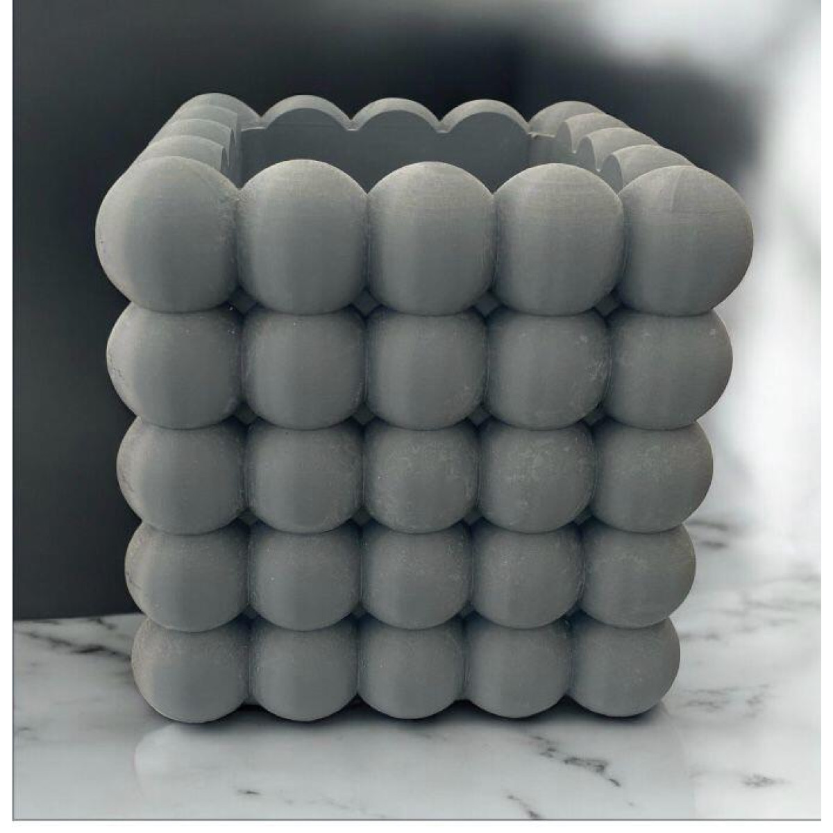 Bubble Cube Saksı Silikon Kalıp – Orta Boy 15x14cm – KS3338