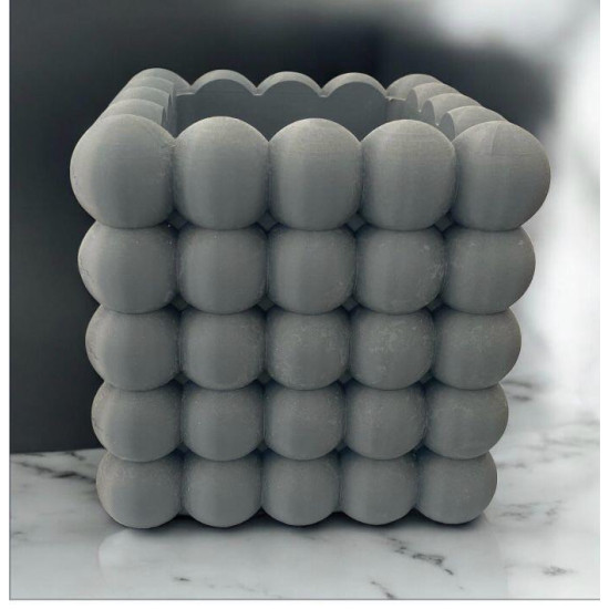 Bubble Cube Saksı Silikon Kalıp – Orta Boy 15x14cm – KS3338
