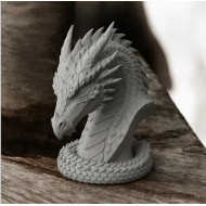 Ejderha Başı Büst Figür Silikon Kalıp – 18cm – KS3344