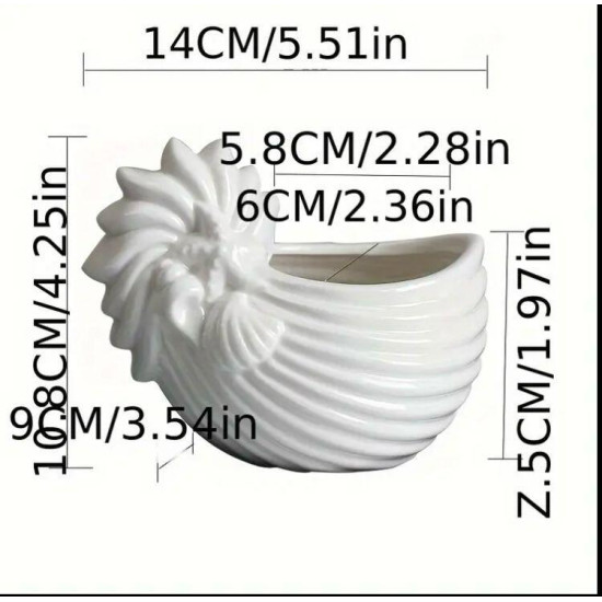 Kaktüs & Sukulent İçin Deniz Kabuğu Tasarımlı Silikon Kalıp – KS3328