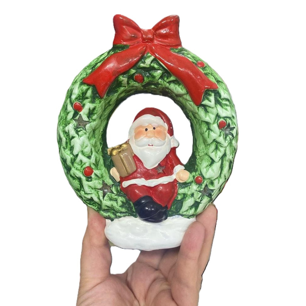 Noel Baba ve Çelenk Silikon Kalıp - KS3354 Noel Baba ve Çelenk Silikon Kalıp - KS3354