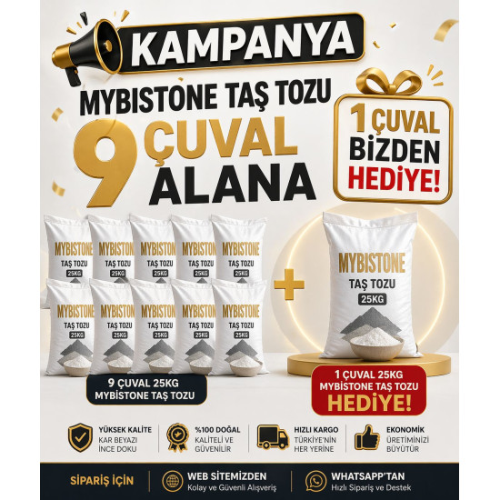 Kampanya 9 Çuval Taş Tozu 1 Çuval Ekstra