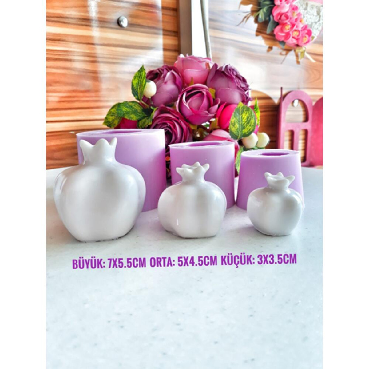 3 Lü Nar Silikon Kalıp Biblo - HD1006
