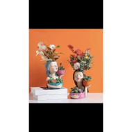 3 Saksılı Kız Model Silikon Kalıp 28X22Cm - HD1709