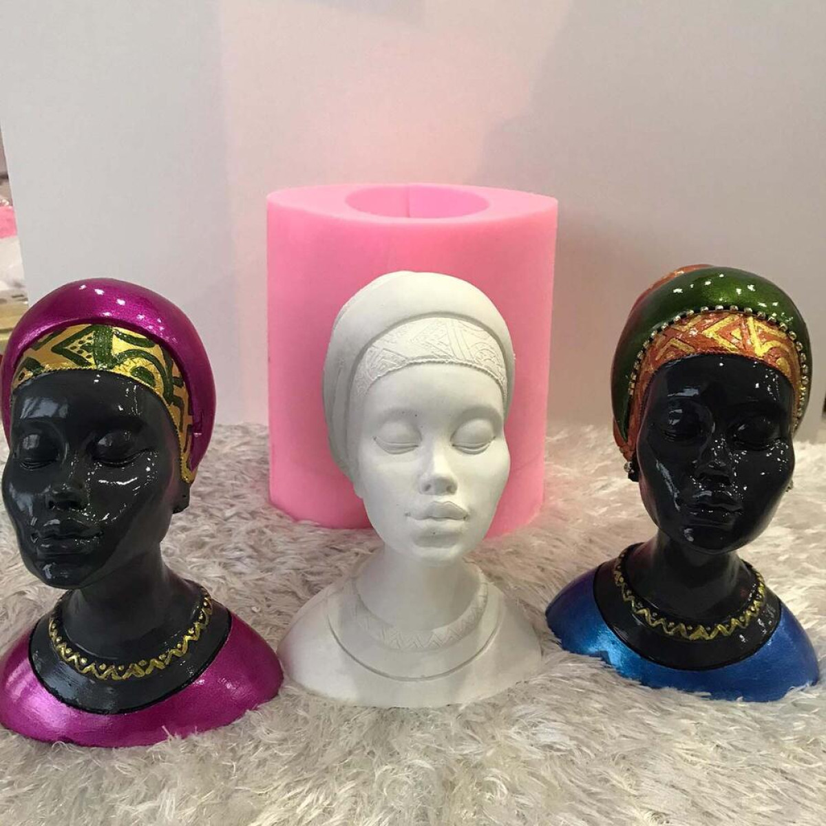 Afrikalı Kız Biblo Silikon Kalıp - HD1216