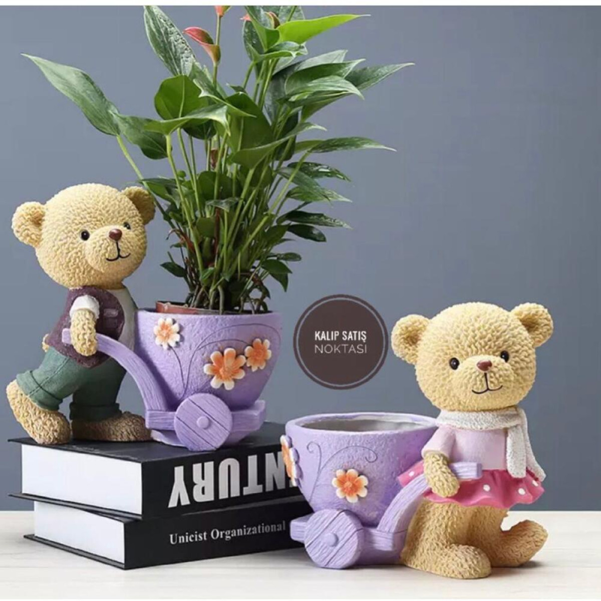 Ayıcık Kız Saksı Modeli 19X21Cm Silikon Kalıp - HD1602