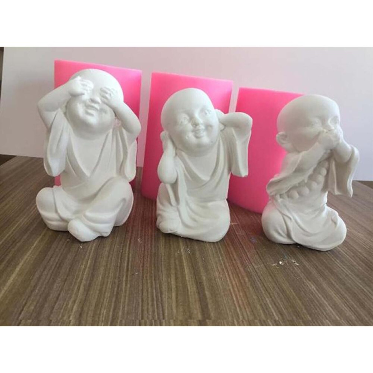 Buda Üçlü Oturan Silikon Kalıp - HD1210