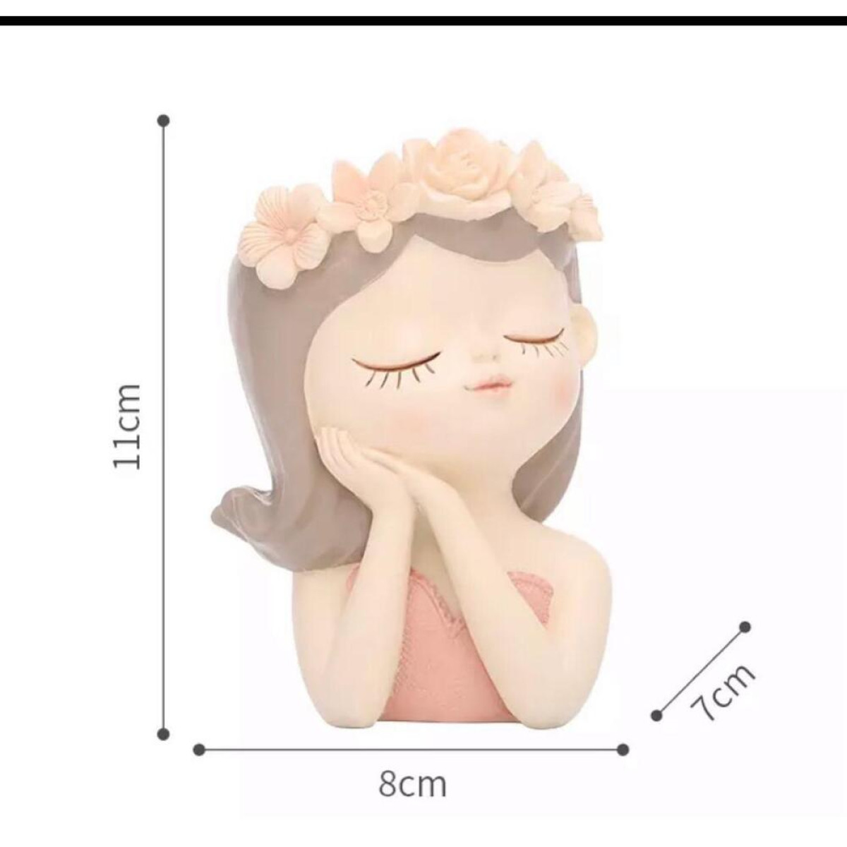Cici Kız Saksı 11Cm Silikon Kalıp - HD1619