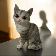 Çizgili Kedi Biblo Silikon Kalıp -KS3013