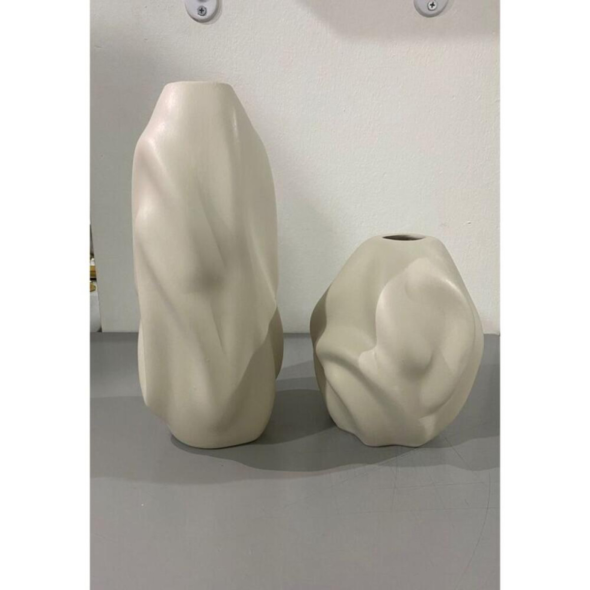 Dalgalı Vazo İkili Takım Silikon Kalıp - KS3031