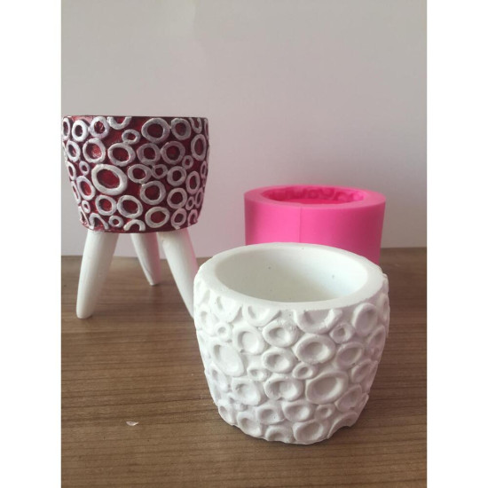 Desenli Saksı Silikon Kalıp HD1467 Desenli Saksı Silikon Kalıp HD1467