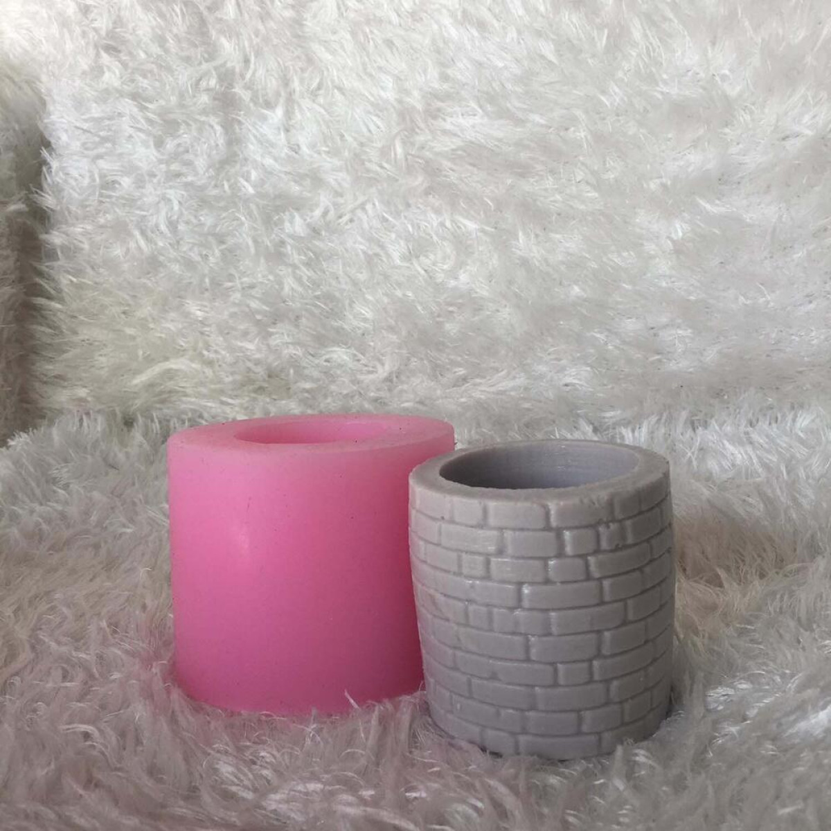 Duvar Desenli Kuyu Saksı Silikon Kalıp - HD0857