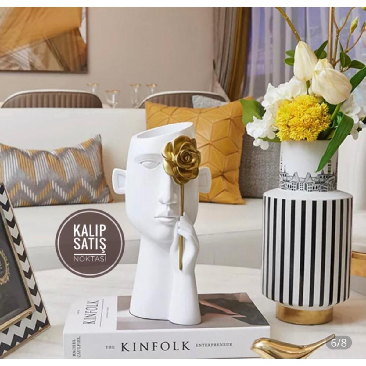 Elinde Gül Vazo 26Cm Silikon Kalıp- HD1593