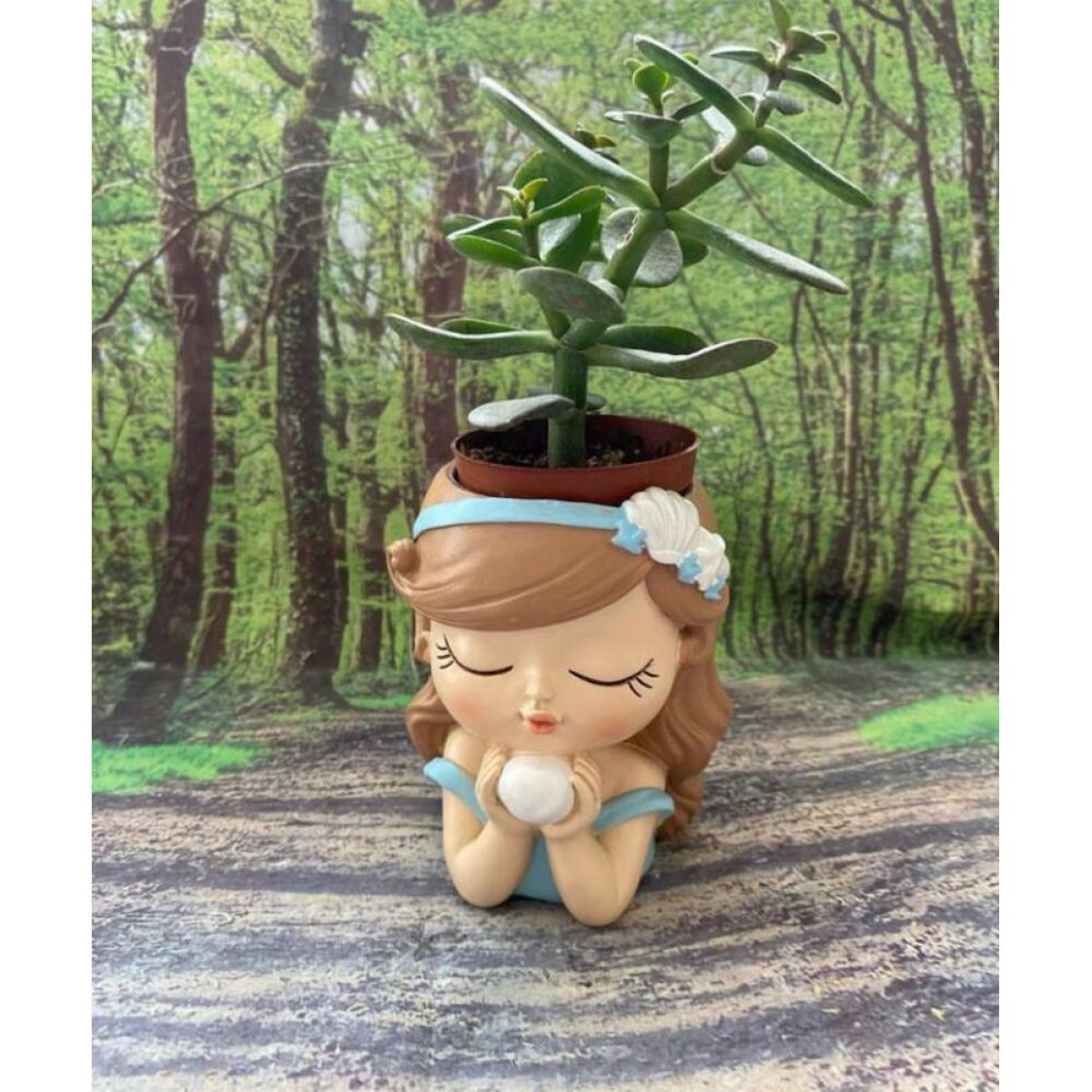 Elmalı Kız Mini Saksı Silikon Kalıp - HD1857