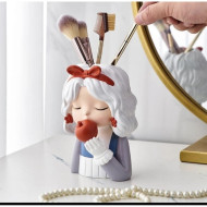 Elmalı Kız Saksı Silikon Kalıp - HD1802