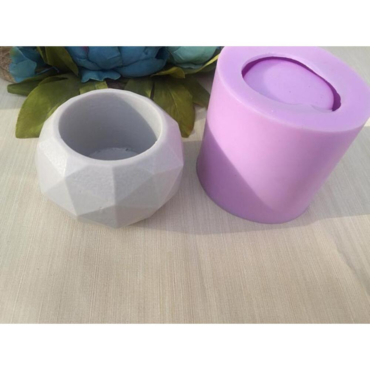 Geometrik Oval Saksı Silikon Kalıp 10x6cm - HD1161 Geometrik Oval Saksı Silikon Kalıp 10x6cm - HD1161