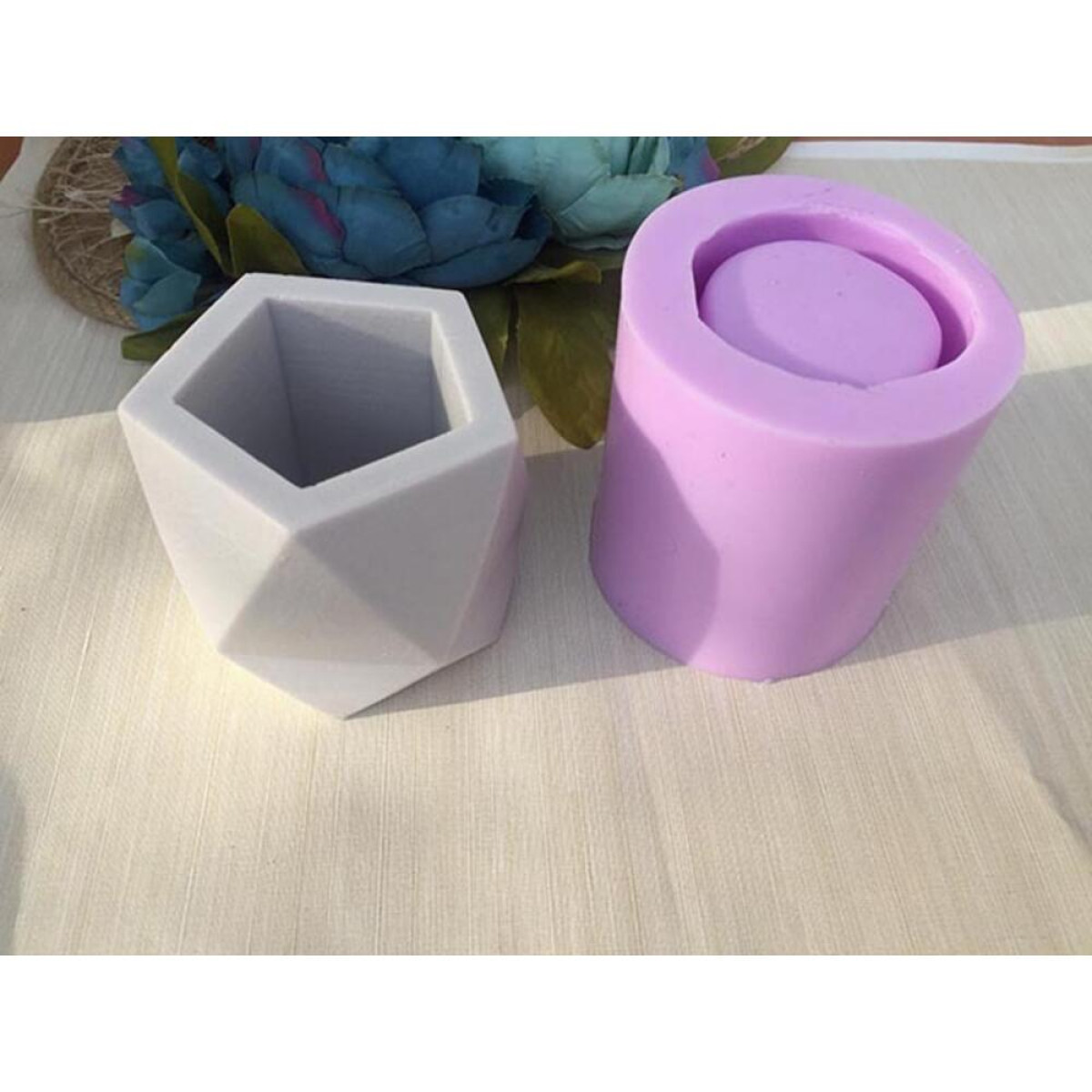Geometrik Saksı Silikon Kalıp 8x7x6 cm - HD1162