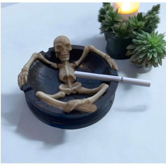 İskelet Kuru Kafa Küllük Silikon Kalıp - KS3065