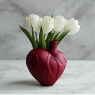 Kalp Vazo Silikon Kalıp Aşk ve Sevgililer Günü -KS3083