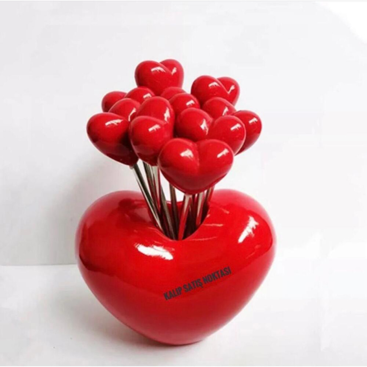 Kalpli Saksı Silikon Kalıp  Aşk ve Sevgililer Günü - HD1679