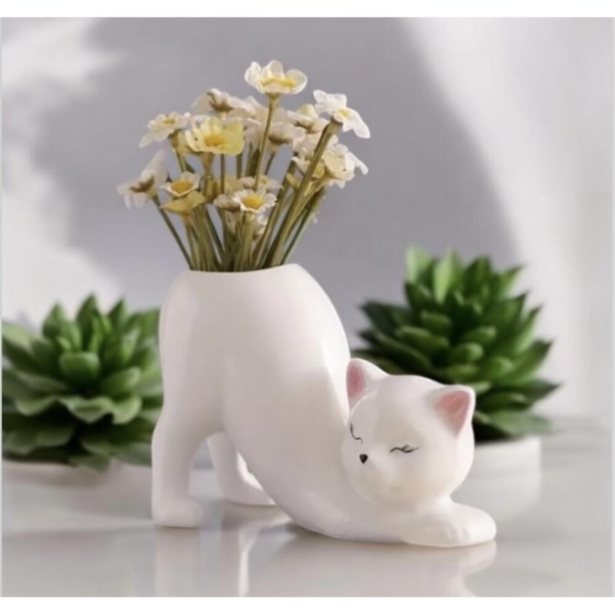 Kedi Vazo Silikon Kalıp - HD2049