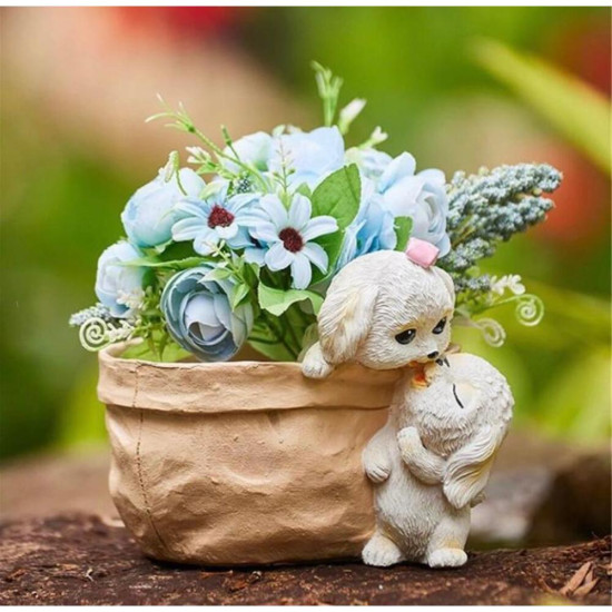 Köpekli Saksı Silikon Kalıp - HD1873