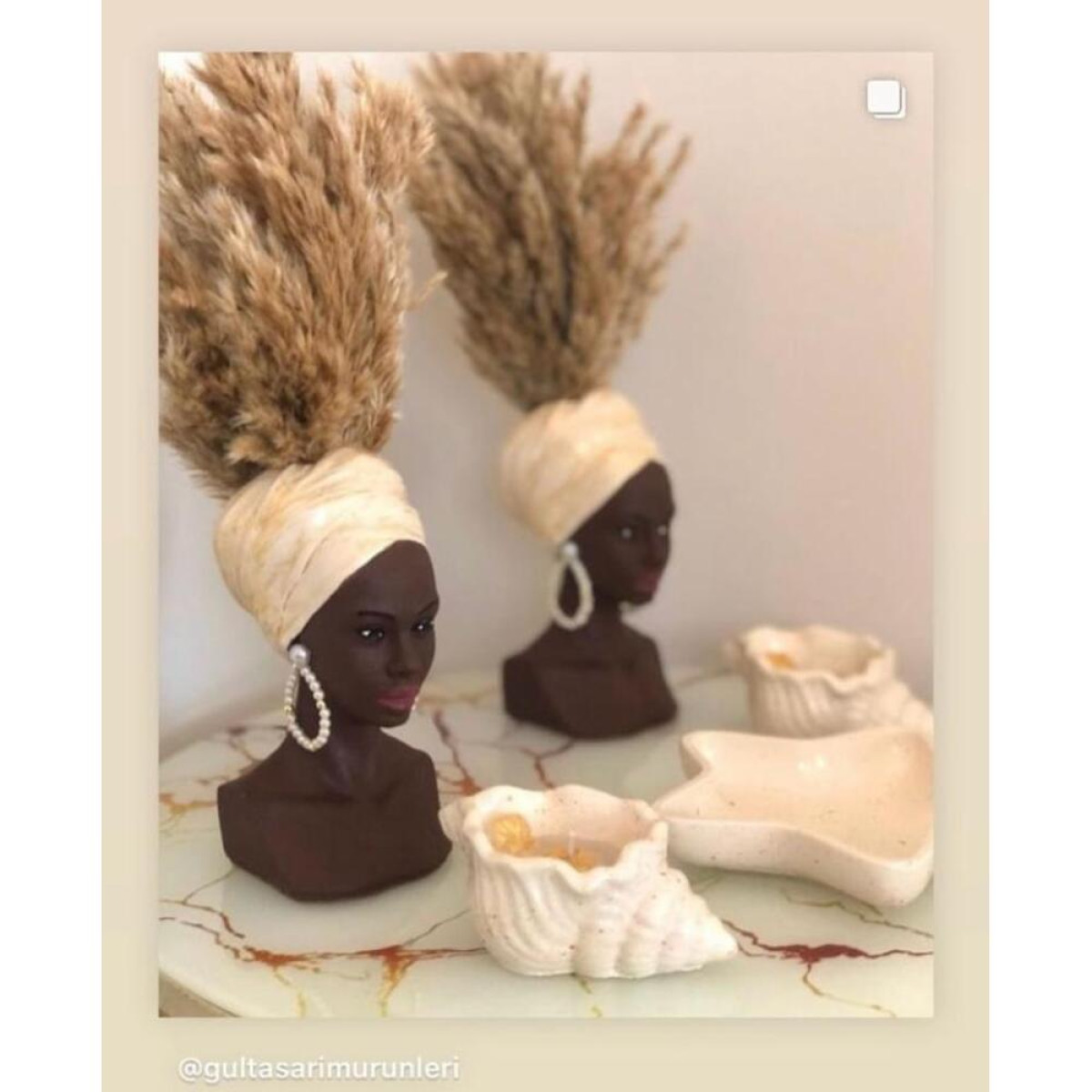 Küçük Afrikalı Kız Vazo Silikon Kalıp - HD1973