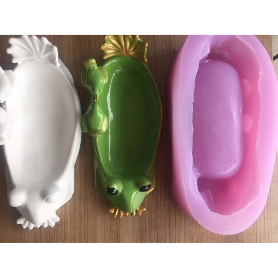 Kurbağa Sabunluk Takılık Silikon Kalıp - HD1336