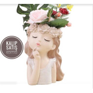Leydi Kız Saksı Silikon Kalıp 27x18.5Cm - HD1657