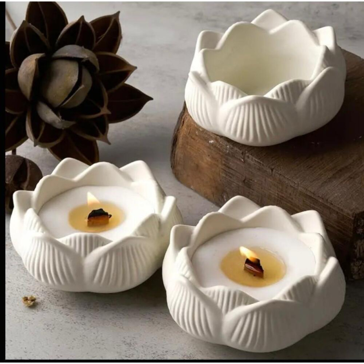 Lotus Mumluk Silikon Kalıp - KS3163