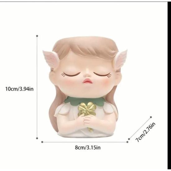 Melek Kızlar Saksı Yonca Tutan Silikon Kalıp-KS3168