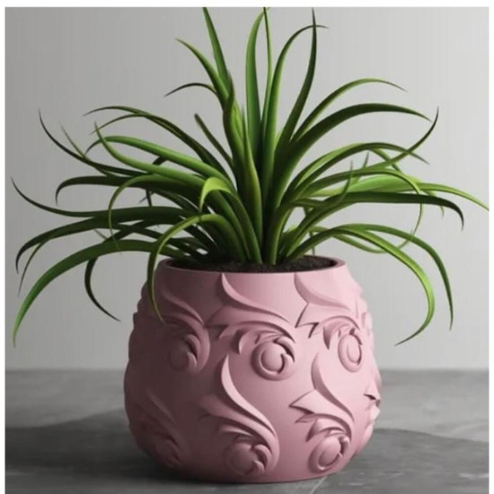 Orkide Saksı Yaprak Desenli Silikon Kalıp -KS3177