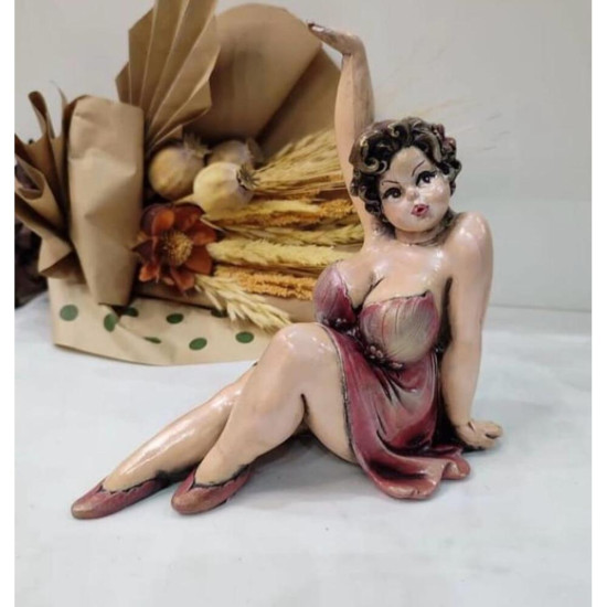 Oturan Tombul Kız Silikon Kalıp - HD1991