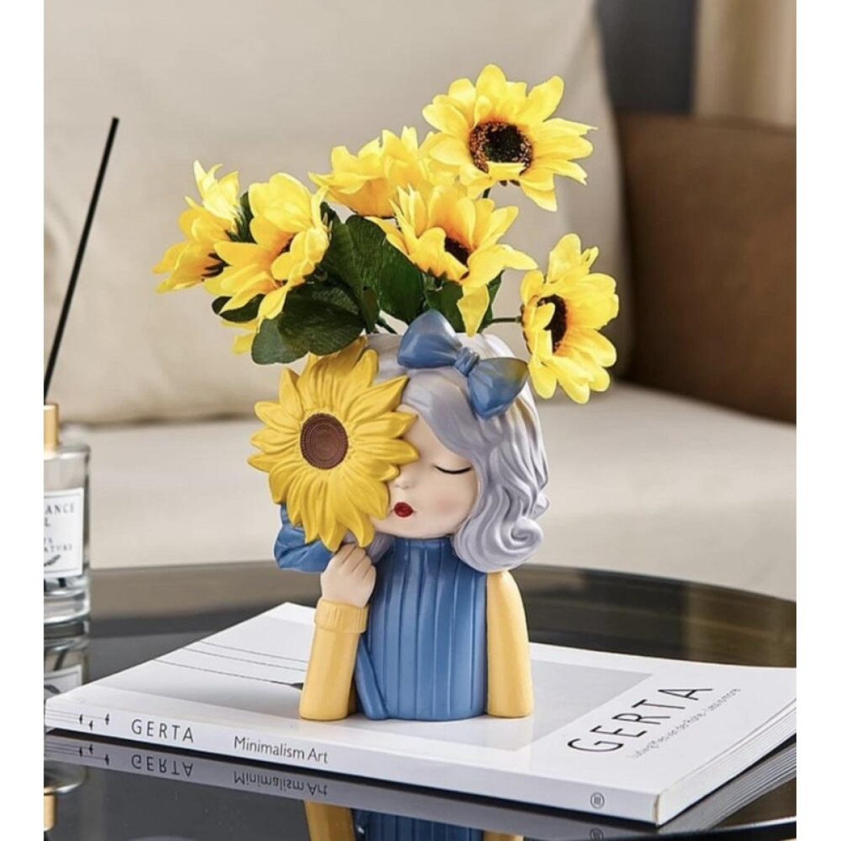 Papatyalı Kız Saksı Silikon Kalıp - HD1801