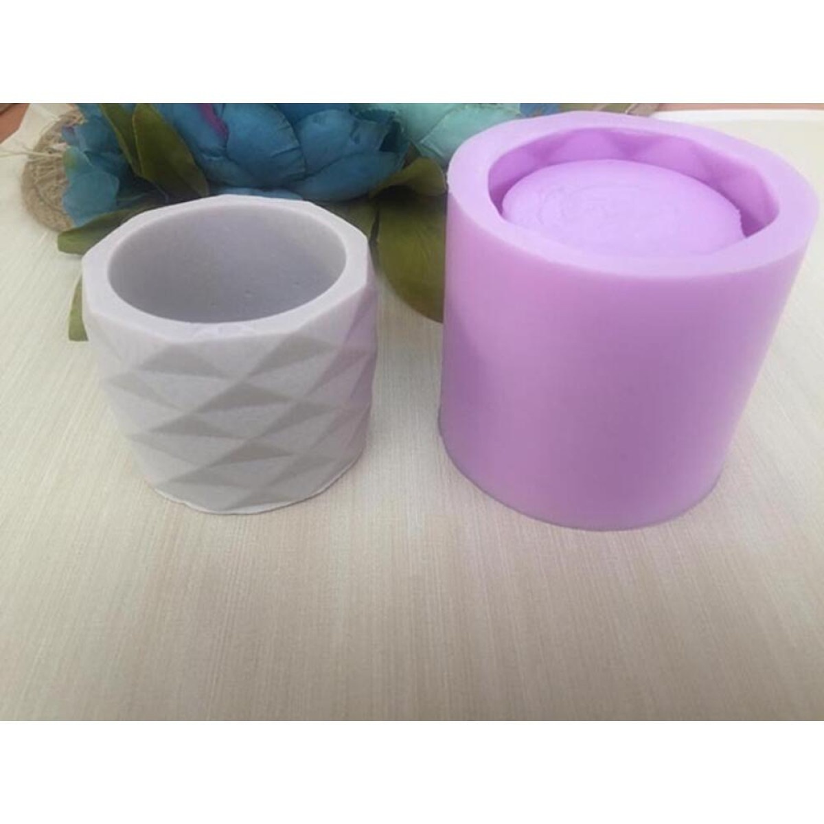 Saksı Baklava Desen 5x6.5cm Silikon Kalıp - HD1158