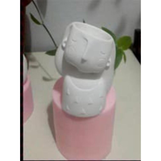 Saksı Kız Sukulent Saksı Silikon Kalıp - HD0639 Saksı Kız Sukulent Saksı Silikon Kalıp - HD0639