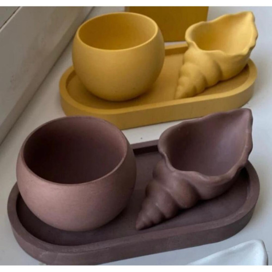 Saksı Takım Silikon Kalıp Deniz Temalı Biblo - HD1887