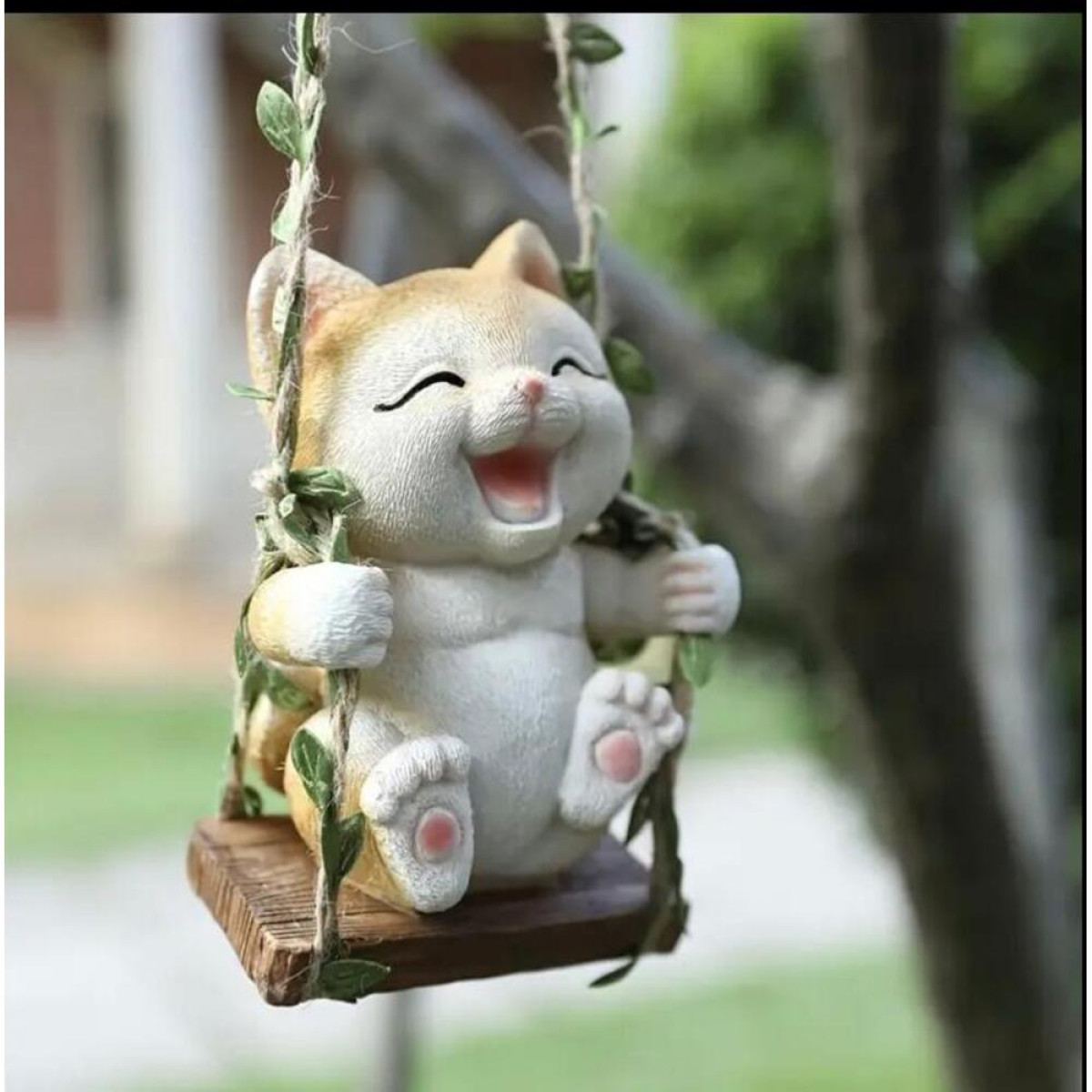 Salıncakta Sallanan Kedi Silikon Kalıp - KS3236