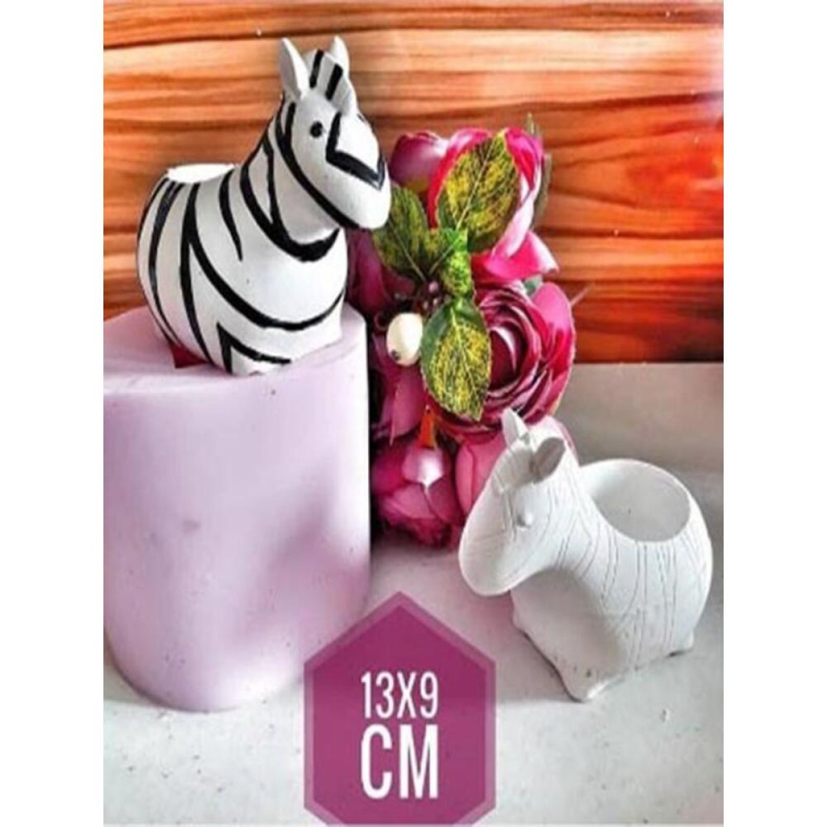 Sukulent Saksı Zebra Silikon Kalıp - HD1090