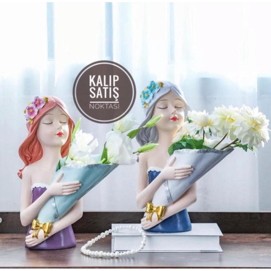 Tokalı Buketli Kız Silikon Kalıp 35x22cm - HD1594 Tokalı Buketli Kız Silikon Kalıp 35x22cm - HD1594