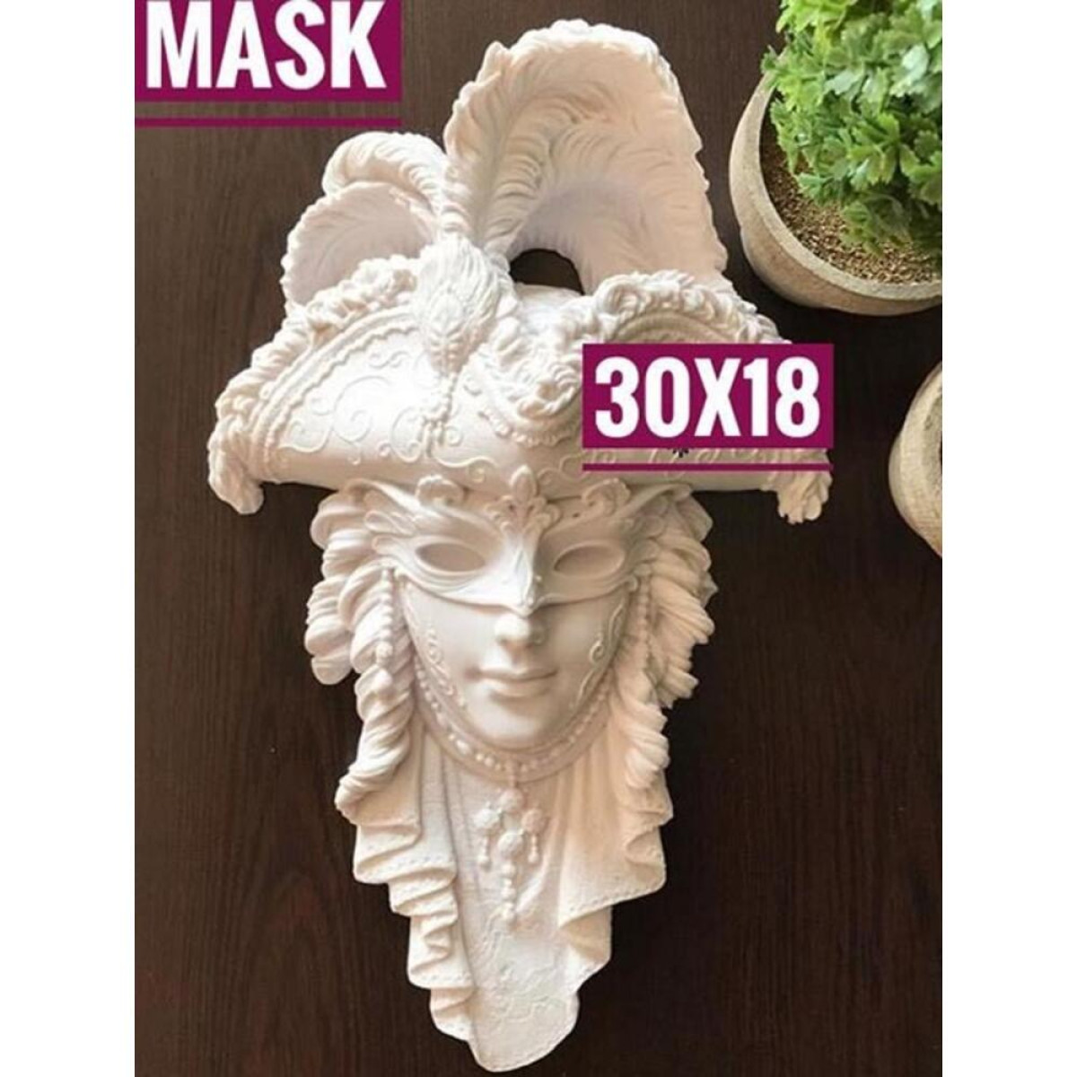 Tül Şapkalı Maske Silikon Kalıp - HD1091