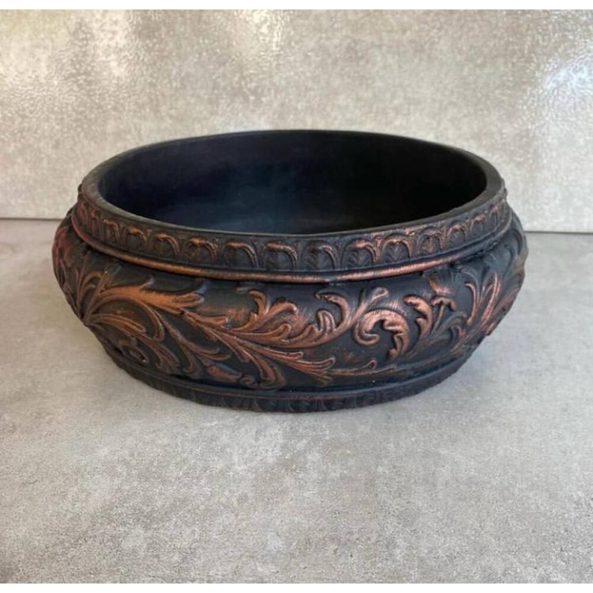 Yaprak Desenli Arajman Saksı Silikon Kalıp - HD2021