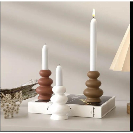 3'lü Bobin Mumluk Şamdan Silikon Kalıp 3'lü Bobin Mumluk Şamdan Silikon Kalıp