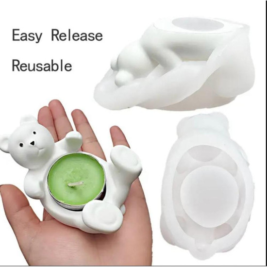 Ayıcık Mumluk Silikon Kalıp