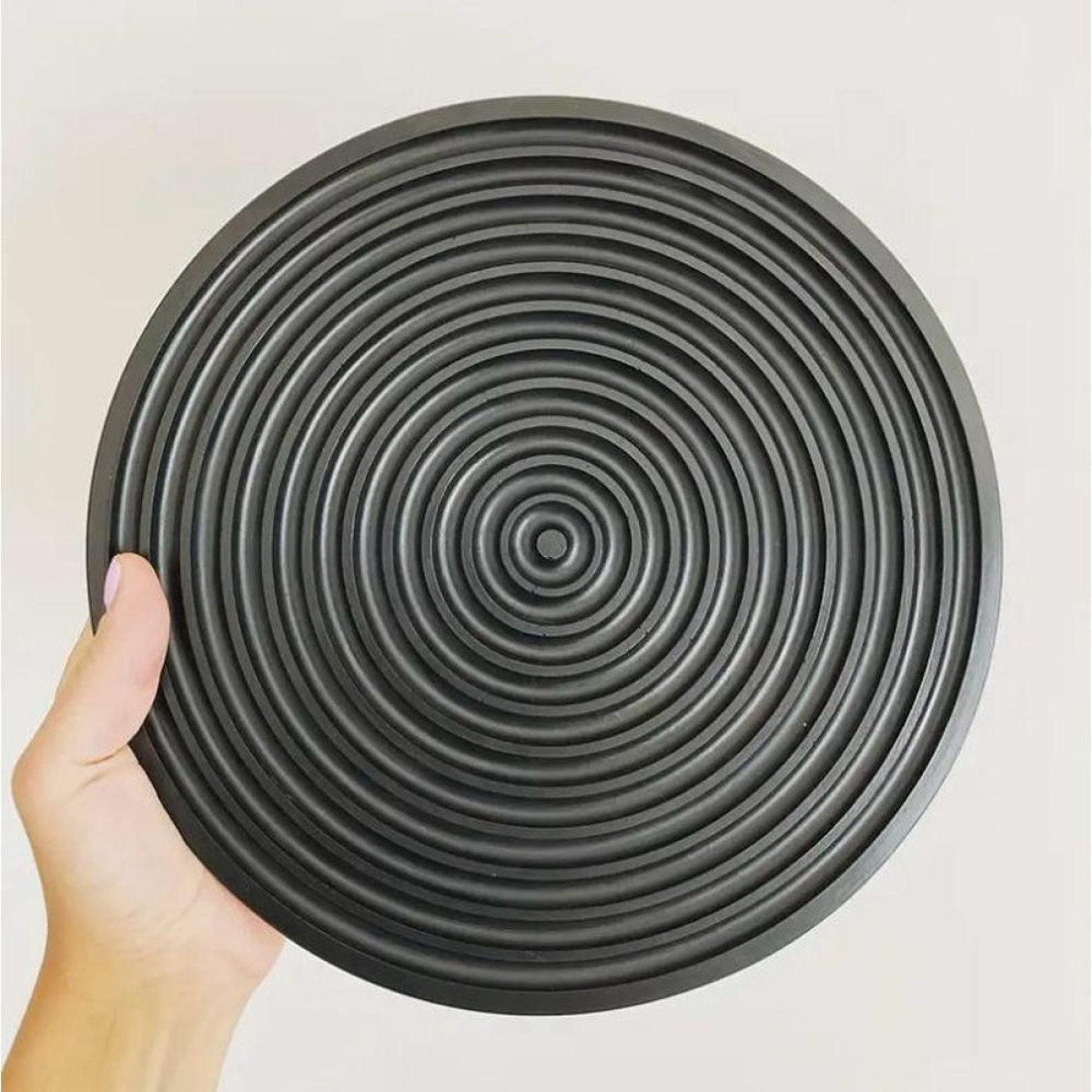 Çizgili Daire Silikon Kalıp