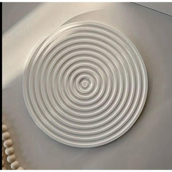 Çizgili Daire Silikon Kalıp