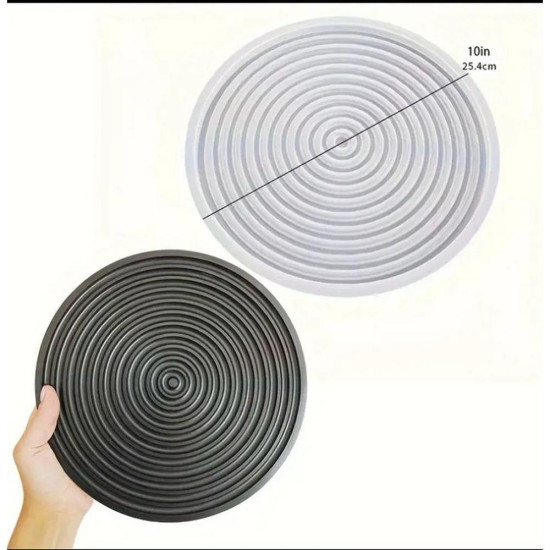 Çizgili Daire Silikon Kalıp