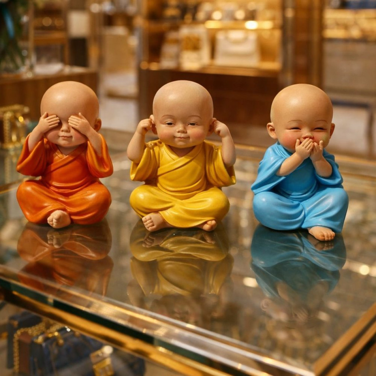 3Lü Buda Görmedim Duymadım Bilmiyorum Silikon Kalıp KS3580