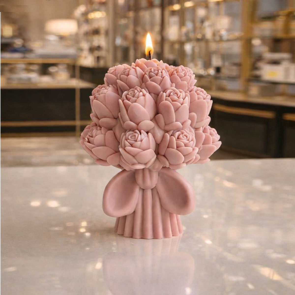 KS3644 Fiyonklu Buketli Mum Silikon Kalıbı